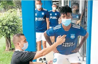  ?? FOTO: EMELEC ?? El lateral izquierdo Jackson Rodríguez en las pruebas realizadas ayer.