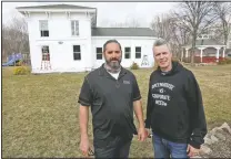  ??  ?? Dell (left) and Jerry Millen, owner of Greenhouse of Walled Lake, partnered to get new windows installed.