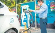  ?? HT ?? Customers can exchange the depleted batteries with fully charged ones in 2 minutes at e:swap stations, HPCL said