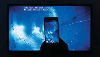  ??  ?? Stills from a film shot entirely on iPhone by filmmaker Yuri Ancarani