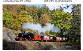  ?? TONY STREETER ?? Better than a bus? The Selketal summer timetable became known for its frequent use of 0-4-4-0T No. 99.5906 on the Thursday-Saturday diagram. In October 2009, the 1918-built Mallet approaches Drahtzug near Alexisbad.