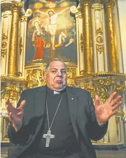  ??  ?? The auxiliary bishop of La Plata,Alberto Bochatey, is the episcopal delegate for the dialogue with the Congress in reference to a law sanctioned by deputies which decriminal­ises abortion.