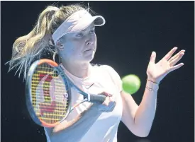  ??  ?? Elina Svitolina in action against Marta Kostyuk.