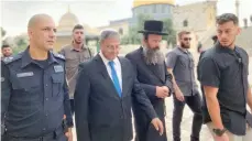  ?? — Reuters ?? Israeli National Security Minister Itamar Ben-gvir visits Al-aqsa compound in Jerusalem’s Old City.