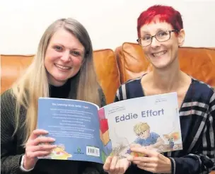  ??  ?? Grow Your Mindset authors Gemma Sanchez and Liz Cronshaw with their first book Eddie Effort