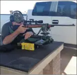  ?? Doug Nielsen ?? Sighting in one’s hunting rifle is essential before going afield. The Las Vegas area is home to four outdoor ranges that offer safe and legal practice.