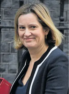  ??  ?? THREAT: Work and Pensions Secretary Amber Rudd