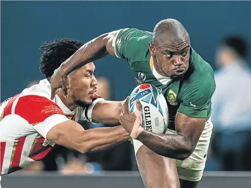  ?? Picture: Getty Images ?? Makazole Mapimpi has scored 13 tries in 12 Tests, which speaks of a man very much on the move.
