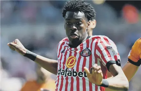  ??  ?? Ovie Ejaria in action for Sunderland in the final game of last season against Wolves. Picture by Frank Reid.