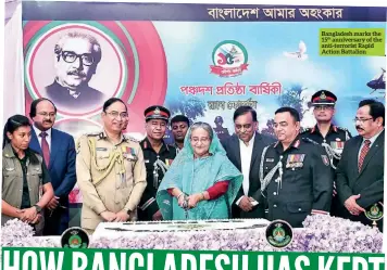  ??  ?? Bangladesh marks the 15th anniversar­y of the anti-terrorist Rapid Action Battalion