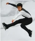  ?? Foto: dpa ?? Vielfliege­r Nathan Chen holte sich in Mailand den WM Titel.