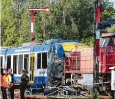  ?? Foto: Erich Echter ?? Bei dem Zugunglück in Aichach kamen zwei Menschen ums Leben.