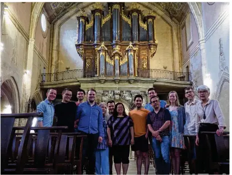  ??  ?? Les membres du Boston Organ Studio et de l’associatio­n des Amis de l’orgue Grégoire Rabiny de Saint-Félix-Lauragais.