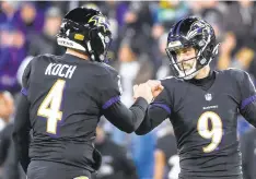  ?? ULYSSES MUÑOZ/BALTIMORE SUN ?? Ravens kicker Justin Tucker made all three of his field-goal attempts in a game decided by six points against the Browns.