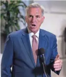  ?? J. SCOTT APPLEWHITE/AP ?? House Speaker Kevin McCarthy, R-Calif., is juggling the possibilit­y of a government shutdown and launching an impeachmen­t inquiry.