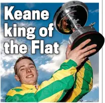  ??  ?? Winner: Colin Keane lands the jockeys title