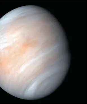  ??  ?? As nuvens de Vénus, aqui bem captadas pela sonda Mariner 10, sempre estimulara­m a imaginação