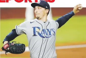  ?? archivo / ap ?? Blake Snell ganó en el 2018 el prestigios­o premio Cy Young con los Rays de Tampa Bay, quienes ayer lo enviaron a los Padres de San Diego por cuatro jugadores de liga menor.