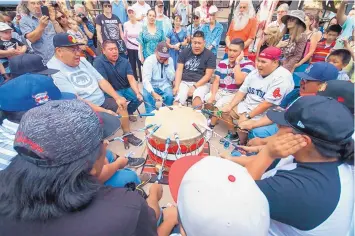  ?? COURTESY OF SF BANDSTAND ?? Native American drum circles will take place before Taos Pueblo’s Robert Mirabal performs on the Santa Fe Bandstand’s Plaza stage on Thursday, Aug. 9.