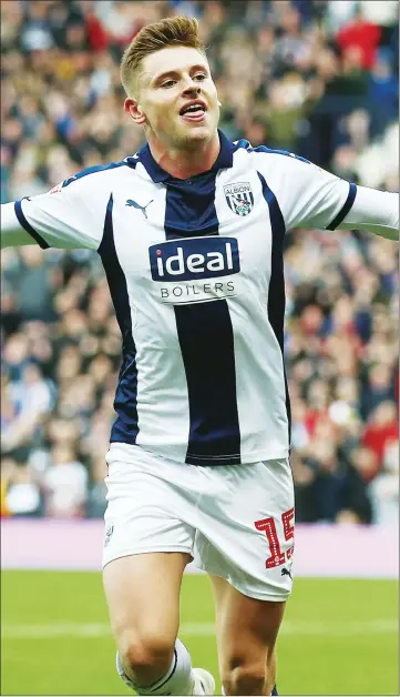  ??  ?? ON THE WAY: Harvey Barnes celebrates his goal