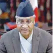  ??  ?? Sher Bahadur Deuba