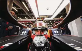  ?? Mark Thompson/Getty Images ?? Max Verstappen of the Netherland­s prepares to drive during practice ahead of the F1 Grand Prix of Saudi Arabia in Jeddah, Saudi Arabia.