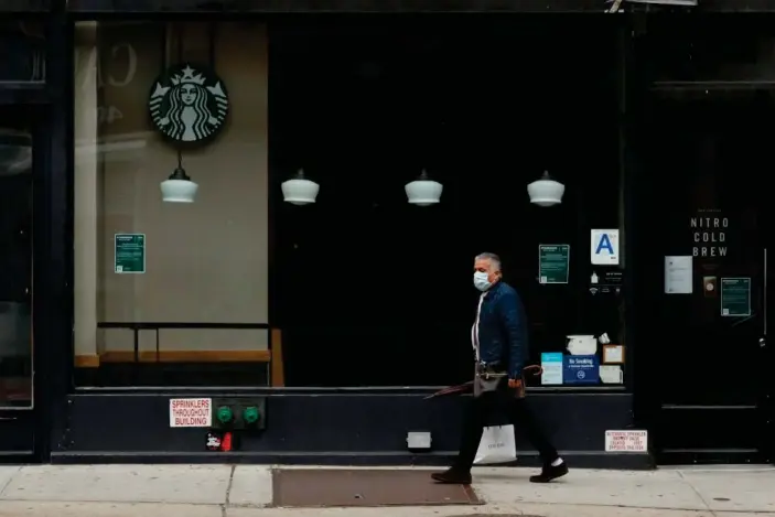  ?? Photograph: Lucas Jackson/Reuters ?? A Starbucks in New York.
