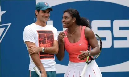  ??  ?? Roger Federer and Serena Williams have won 43 grand slam singles titles between them. Photograph: Sipa USA/REX/Shuttersto­ck