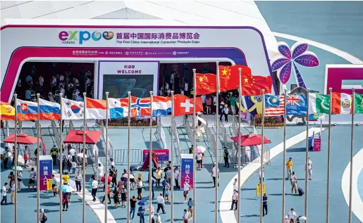  ??  ?? The First China Internatio­nal Consumer Products Expo held in Haikou, Hainan Province, has its public open day on May 10, 2021.