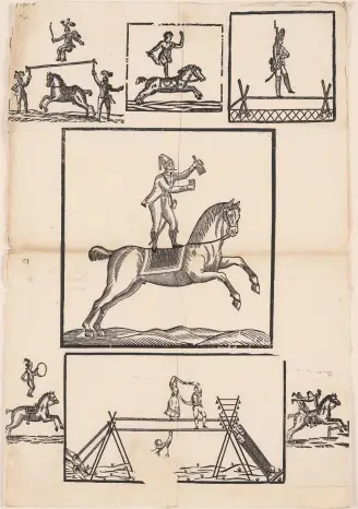  ?? ?? Locandine. «Avviso per spettacoli con cavalli ed animali del circolo Gautier» (1815), dal Fondo Incisa conservato ad Asti