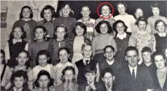  ??  ?? Schooldays: Kathleen (circled) at Green Rock in 1954