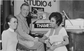  ?? Photograph: Larry Ellis/Getty Images ?? Barbara Blake-Hannah pictured in 1968 with Jane Probyn and Eamonn Andrews, her colleagues at Thames Television's Today programme.