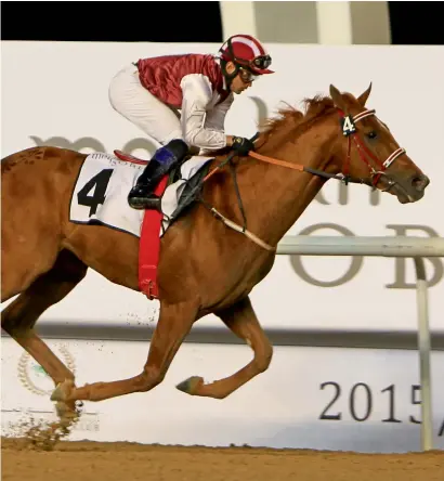  ?? — KT file ?? Special Fighter, ridden by Fernando Jara, finishes first in a previous race at Meydan in Dubai.