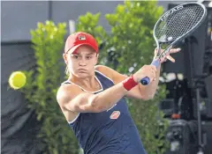  ?? AFP ?? Ashleigh Barty in action at the Adelaide Internatio­nal.