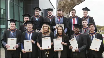  ?? Pics: ?? Students at IT Sligo celebrate at their graduation last Friday. Donal Hackett