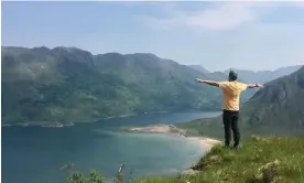  ?? Photograph: Jane Dunford ?? The Living Project’s Josh Bulpin enjoying the view on Knoydart.