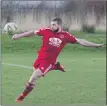  ?? Match report and photograph: Derek Black. ?? Jack Wright of Oban Saints in action against Gartcosh.