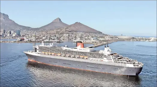  ?? PICTURE: HENK KRUGER/AFRICAN NEWS AGENCY (ANA) ?? The luxurious ocean liner Queen Mary 2 docked at Cape Town harbour yesterday.