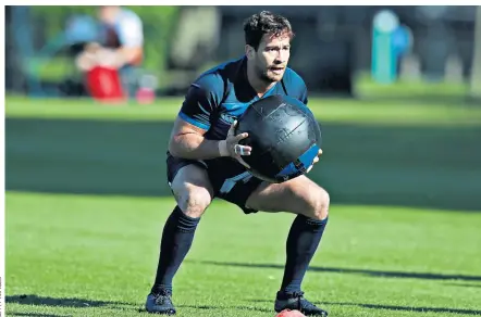  ??  ?? Hard work: Danny Cipriani puts his all into England training but he did not make the final squad for Japan