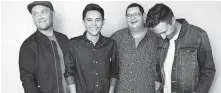  ?? [PHOTO PROVIDED] ?? Contempora­ry Christian band Sidewalk Prophets are shown. They are: Cal Joslin, Daniel Macal, David Frey and Blake Bratton.