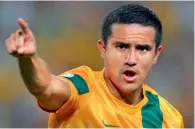  ?? AFP file ?? Tim Cahill remains Australia’s go-to man. —