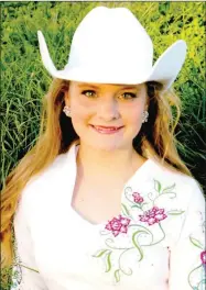  ?? COURTESY PHOTO ?? Shayla Fox, 16, of Lincoln, is a candidate for Miss Lincoln Riding Club rodeo queen 2015.