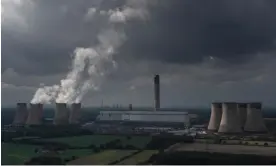  ?? Dan Kitwood/Getty Images ?? Drax power station – Drax’s share price fell 10% in early trading on Wednesday. Photograph: