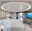  ?? ?? i Suite spot: the cabins, which are among the largest at sea, have a private terrace
