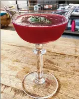  ??  ?? The Blackberry Basil Gimlet.