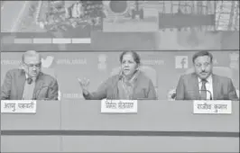  ?? SANJEEV VERMA/HT ?? Finance minister Nirmala Sitharaman listed 32 measures taken by the government to revive the economy during a debate in the Rajya Sabha late last year. This was positive, but more needs to be done, especially in the real estate, banking and finance sectors