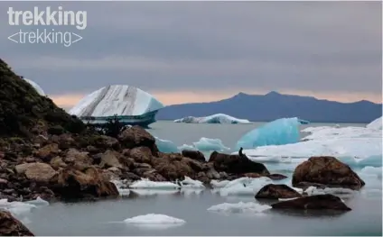  ?? STEPHANIE STEFANSKI ?? Lake Viedma and icebergs from Glacier Viedma. Lago Viedma y témpanos de hielo del glaciar Viedma.