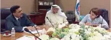  ??  ?? KRCS Secretary General chief Maha Al-Barjas meets with Yemen’s Ambassador to Kuwait Ali Saffaa.