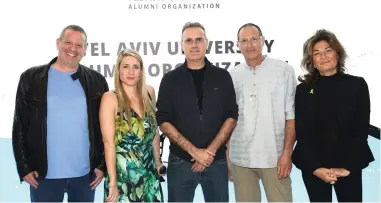  ?? (Yael Bar Tzur) ?? TAU UNICORN event participan­ts (from left): Joel Bar-El, Meital Shamia, Arik Faingold, Dr. Eyal Benjamin, and Sigalit Ben Hayoun.