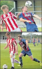  ??  ?? Top: the teams hold a minute’s applause in honour of JP. Middle: LRFC captain Greg Downes in action. Bottom: Joseph Lyne in action